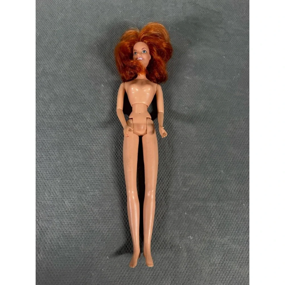 Vintage 1997 GTI Red Hair Fashion Doll Star Back Tattoo Blue Eyes Articulated